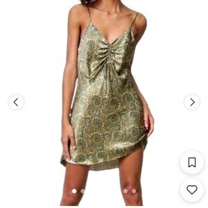 Zara Green Paisley Mini Dress